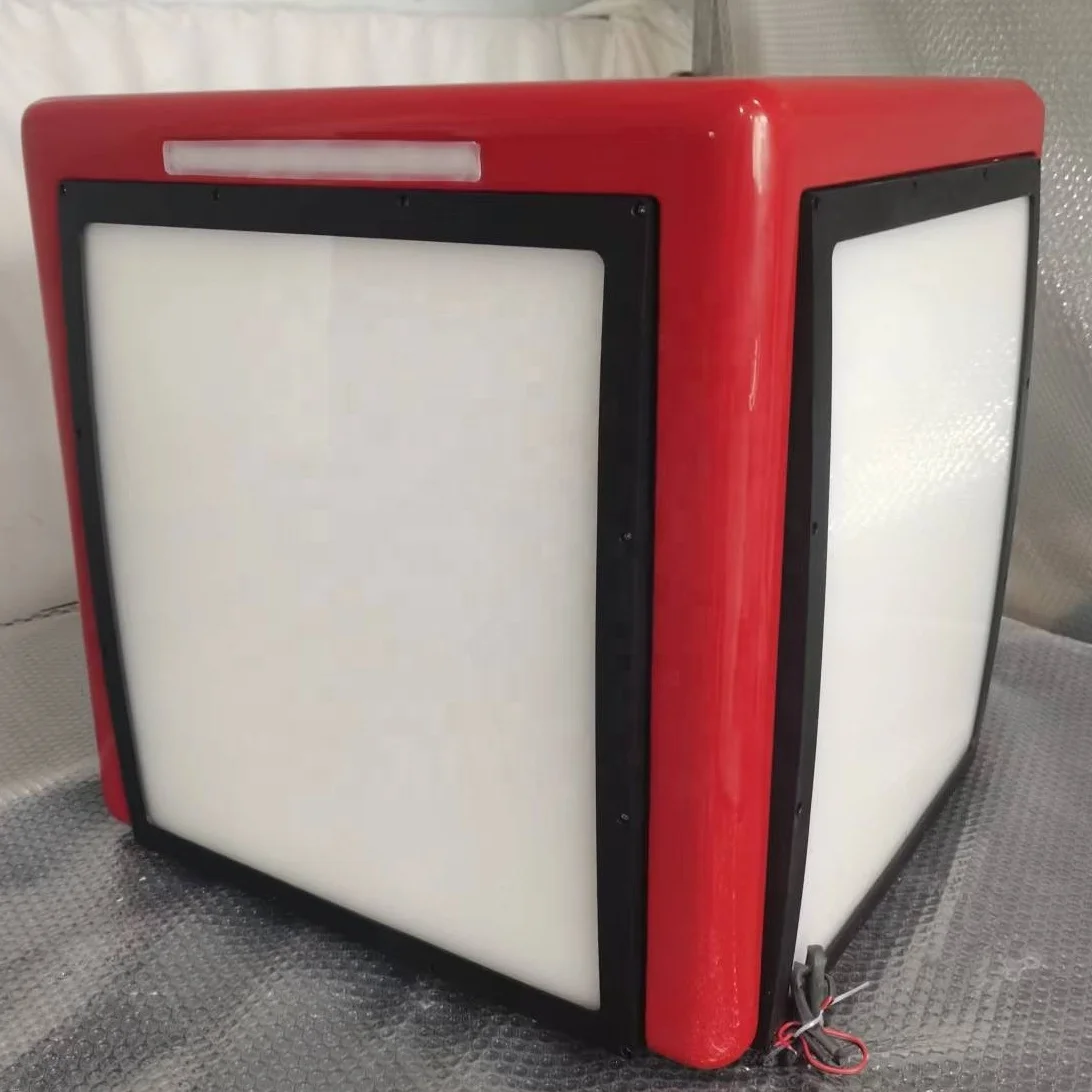 Erosion Resistance Fiberglass electric motorcycle and scooter delivery box with insulated layer for LED  advertising display