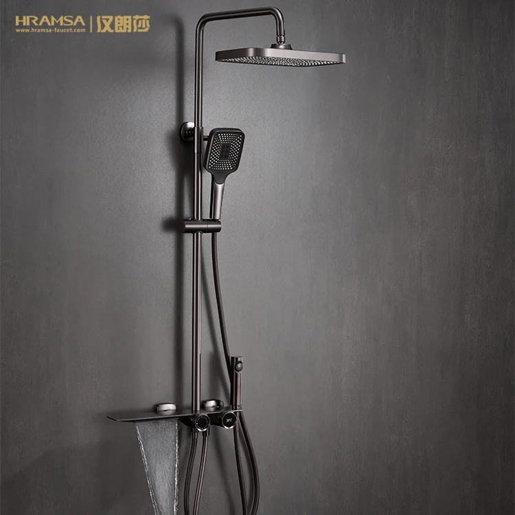 NEW NEW SHOWER SET MODEL PN011 WATERFALL SPOUT BRASS BATHROOM SHOWER  FAUCETS IN HOT SALES