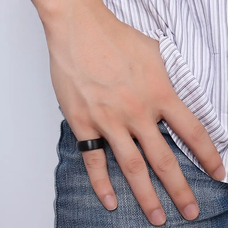 
Fashion black tungsten custom ring from men rings jewelry 