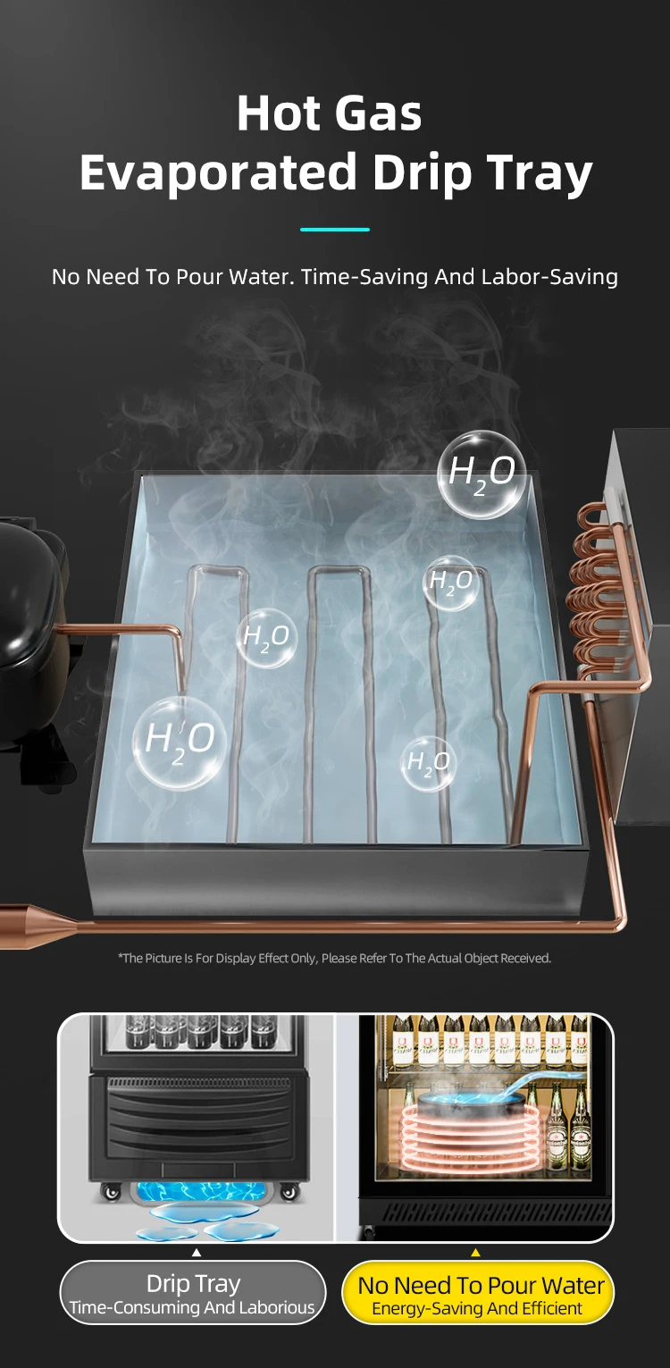 LB1250C Hot Selling Upright Cooler Without Defogging Black White Color 800L Double Door Commercial Display Fridge For Canteens