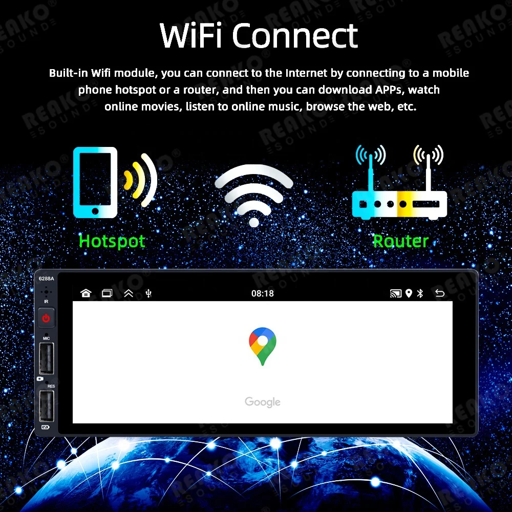 Автомобильный плеер 6 9 дюймов Android Auto Autoradio 1 Din USB-телефон зарядка Wi-Fi GPS-навигатор автомобильный стереоплеер