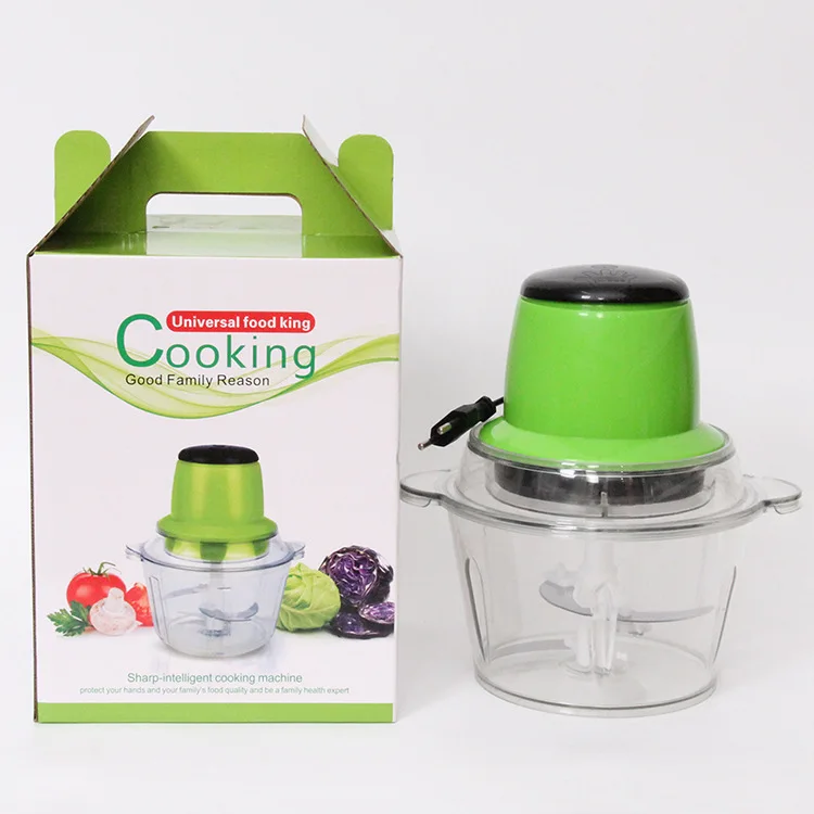 Food Processor Meat Grinder 300W Electric Chopper 2L Capacity Bowl Mincer 3 Blades for Meat Vegetables Fruits Nuts Baby Food