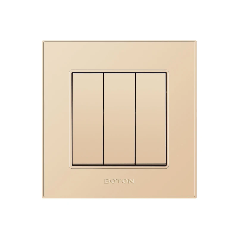 3 Gang Single and Double Control Switch Electrical Electrical Power Light Rocker Wall Switch and Socket