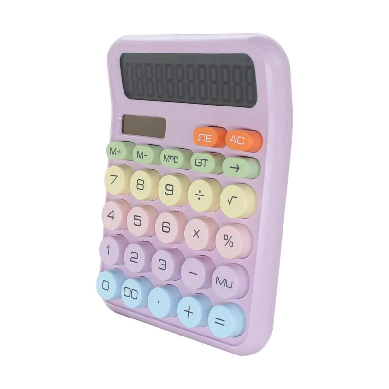 Southeast Asian hot selling Computer Button Color Desktop 12 Digit Digital Electronic Calculator Office Supplies