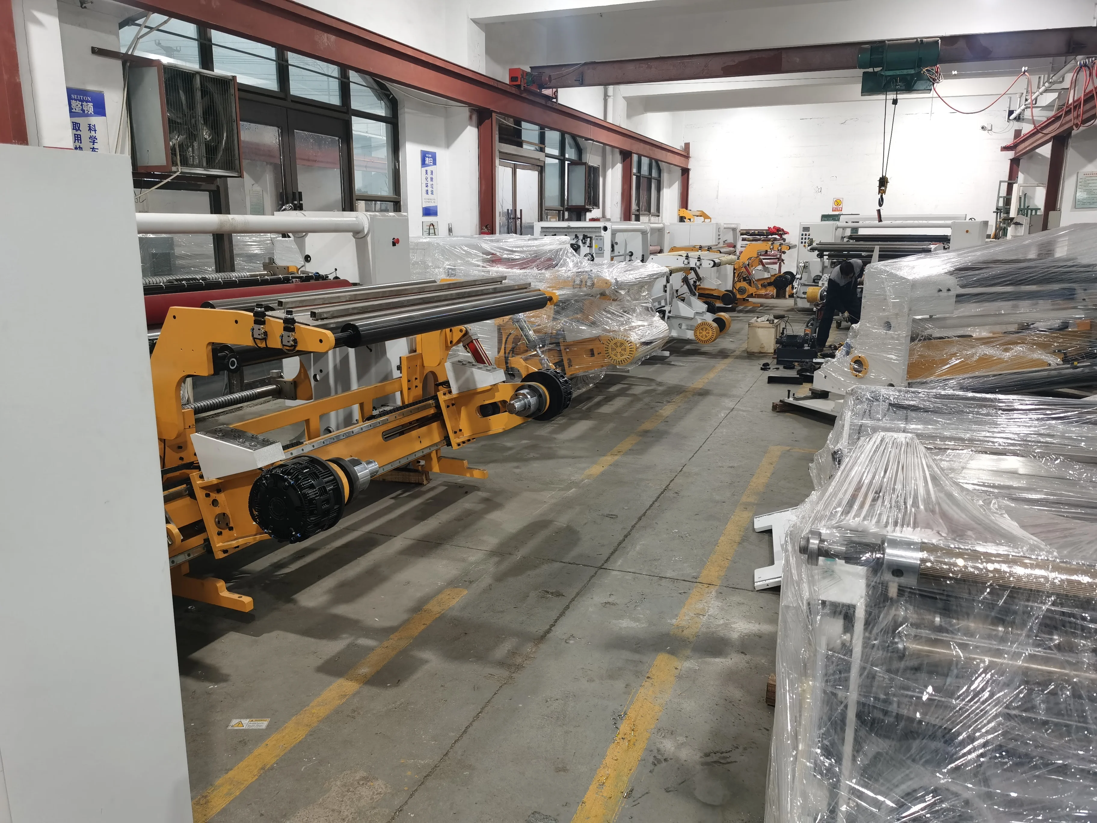 high speed paper PP PE OPP PVC plastic film cutting slitting rewinding machine