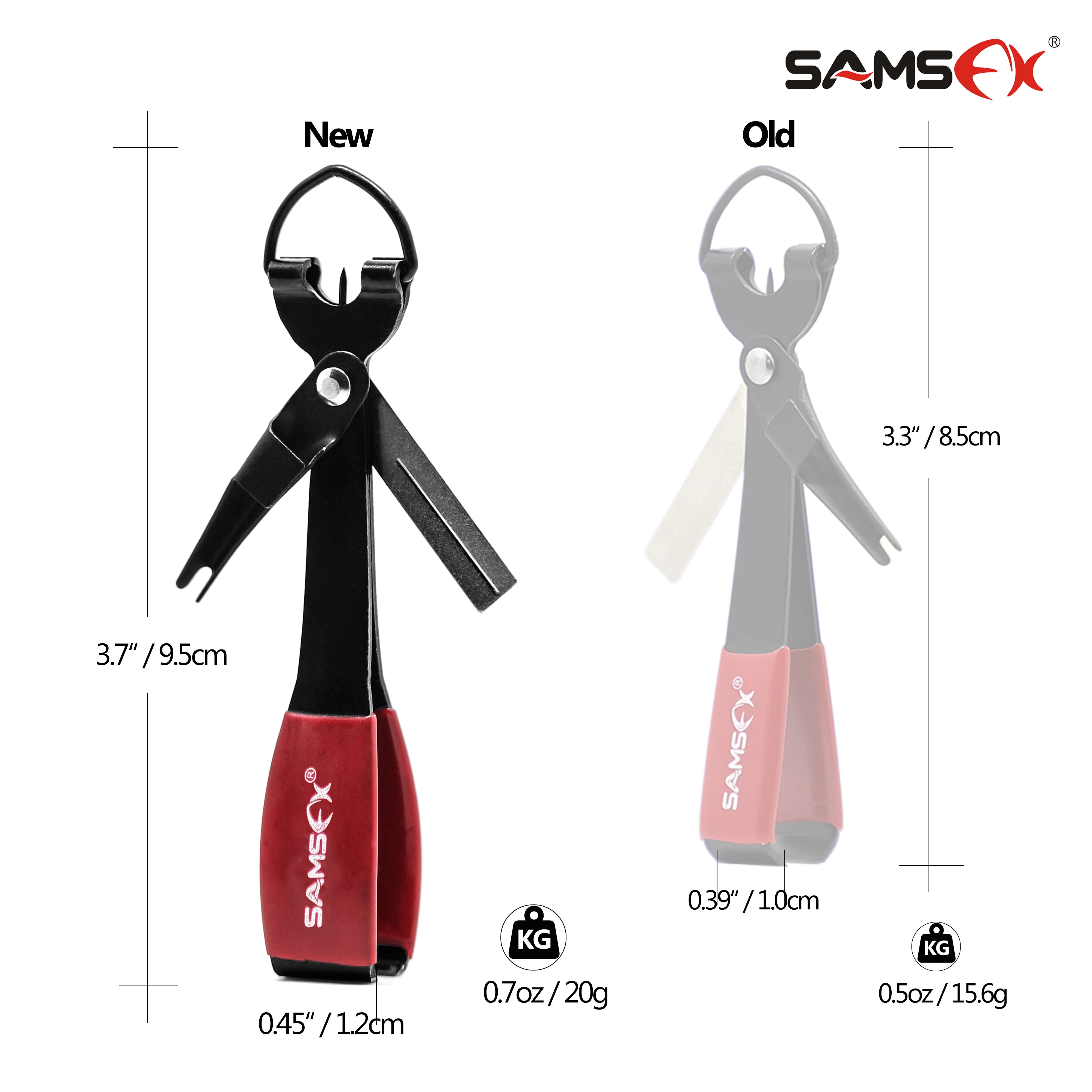 SAMSFX Pro Fly Fishing Nippers Line Cutter Clippers Fast Quick Knot Tool Knotter Tyer Tier Tying Tool and Zinger Retractor Combo