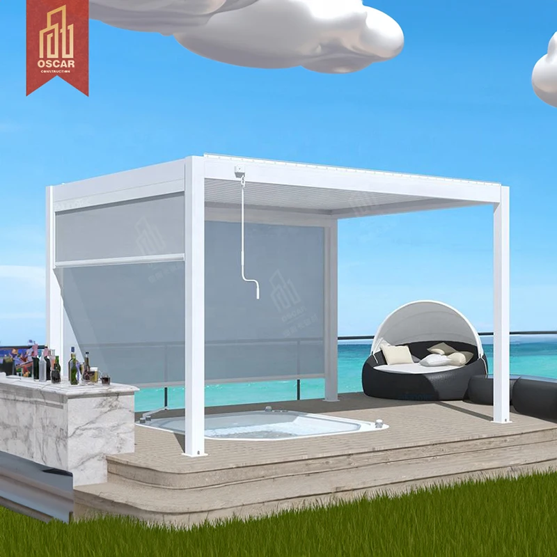 Ocaracso Pergola 3x3 3x4 наружная ручная крыша водонепроницаемый садовый строительный биоклиматический алюминиевый пергола