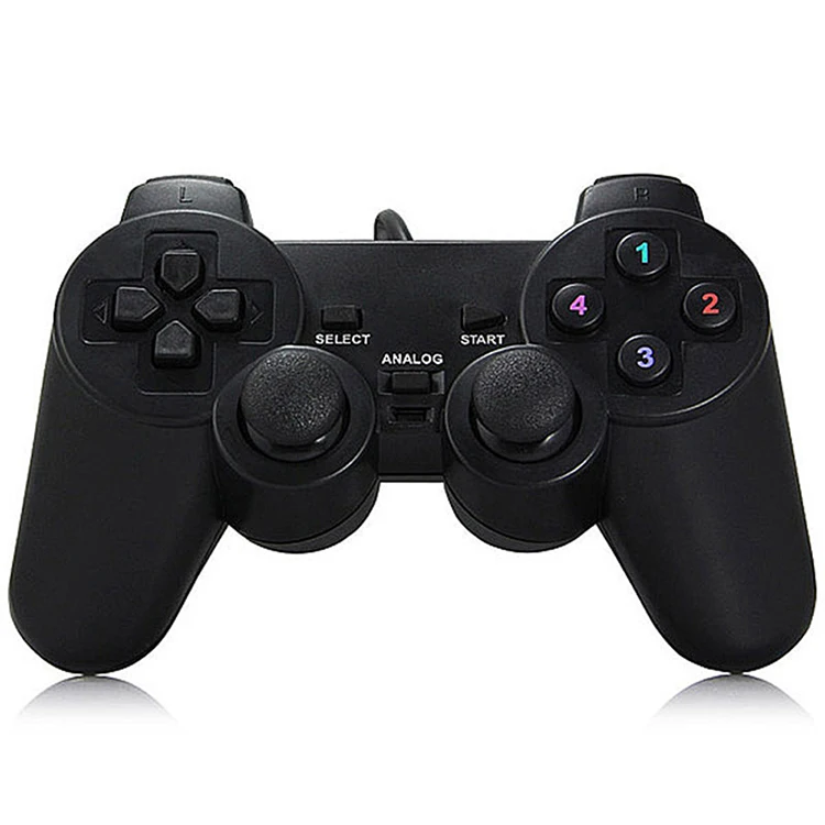 Оптовая продажа Dualshock 2 контроллер для PS2 встроенные двойные Вибромоторы видеоигровые консоли с чувствительным