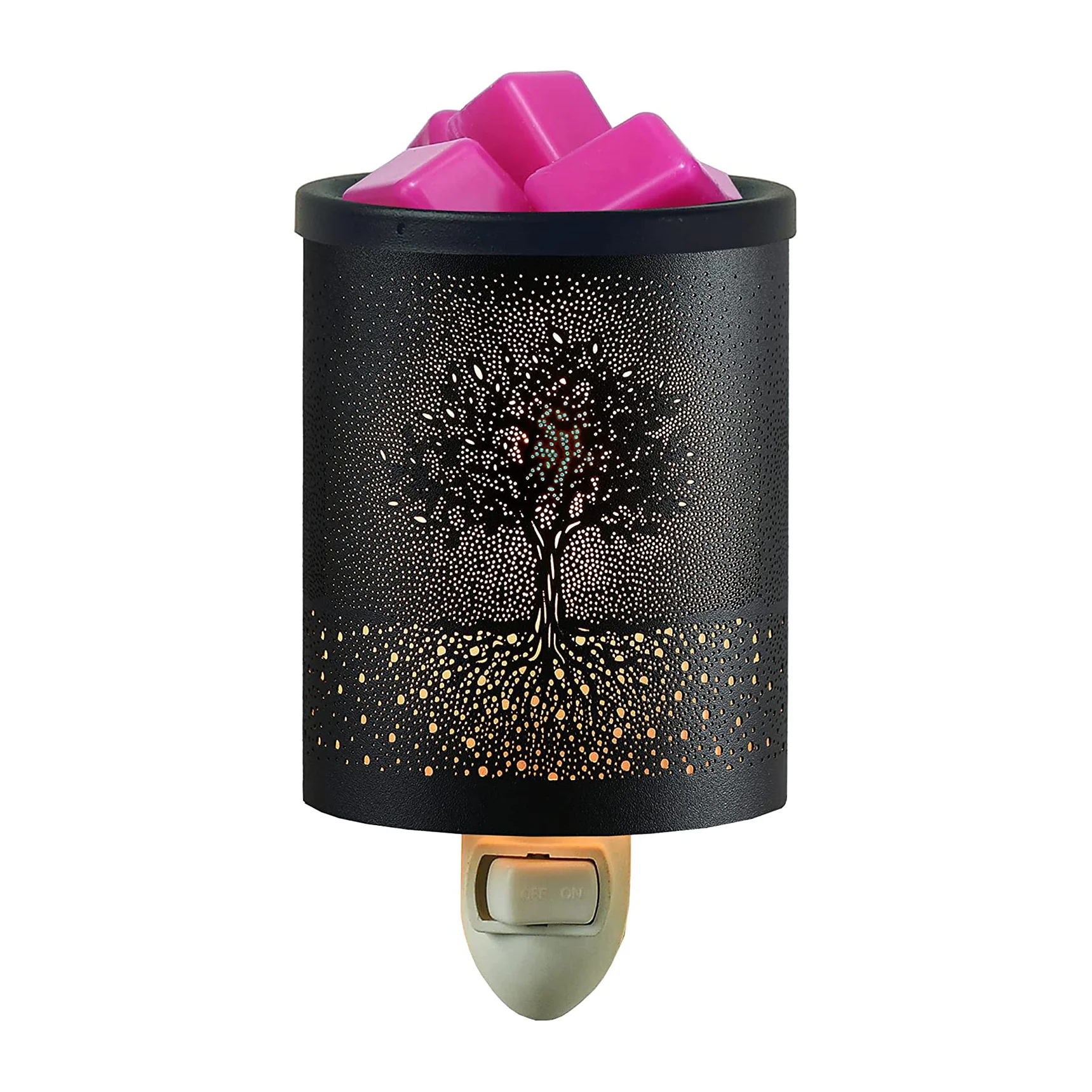 Cheap Scented Fragrance Candle Oil Burner Electric Mini Plug In  Wall Wax Melts Warmers Metal