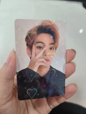Custom Kpop Holographic Photocard Paper Photocard with Hologram Heart	 Photocard Printing