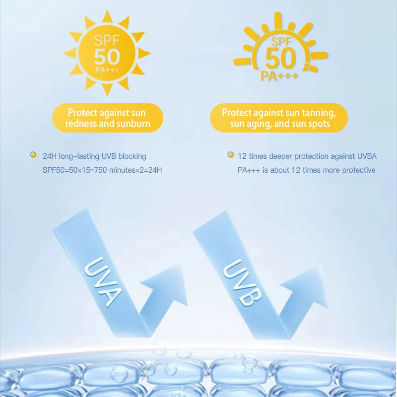 Легкий солнцезащитный лосьон для тела спрей Spf 50 ++ PA +++ на заказ увлажняющий