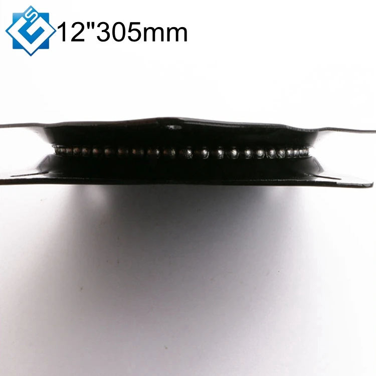 Hardware Furniture Fittings 12 Inch 303mm Black Square Lazy Susan 360 Degree Rotating Ball Bearing Swivel Plate