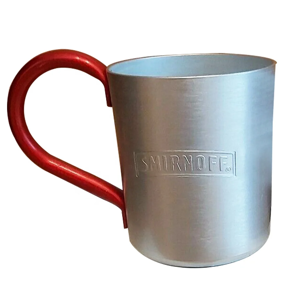 Moscow Mule Cups Metal Mugs Embossed Logo Aluminium Home Bar Beer Mugs Personality Customized Logo Acceptable Round