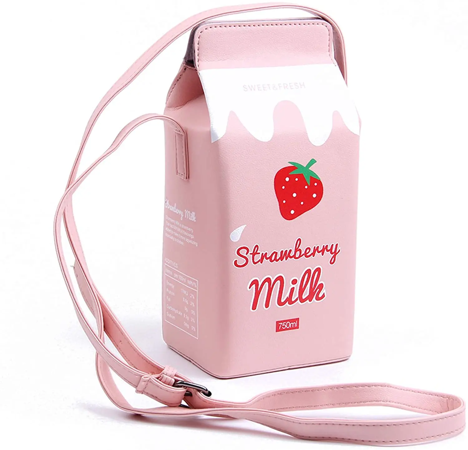 Wholesale UNIQUE Crossbody Bag Fruits Banana Strawberry Milk Box Cross Body Girls Purse Women Wallet Shoulder mobile phone Bags
