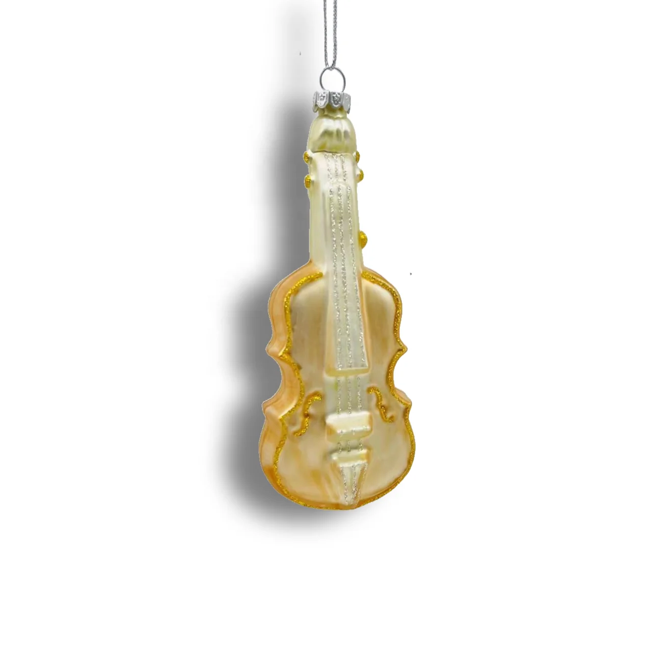 Hand Blown Gifts Party Ornaments Christmas Glass Charms Guitar Glass Ornaments Christmas Tree Charms