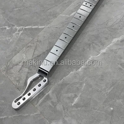 CNC Machined Solid 6082 6061 Aircraft Grade Anodized Aluminum Neck Bass for Guitar