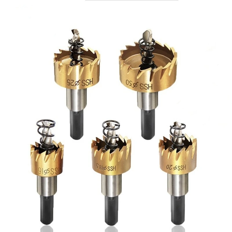 5pcs HSS Hole Saw Cutter Multipurpose Cup Saw Drill Bit Drilling Tools Cutting Holes In Metal Plastic
