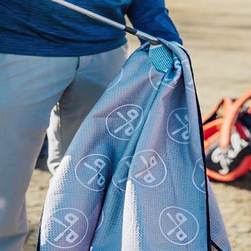 Super High Quality 380gsm Waffle Wave Sports Sublimation Golf Towel With Zipper Pocket