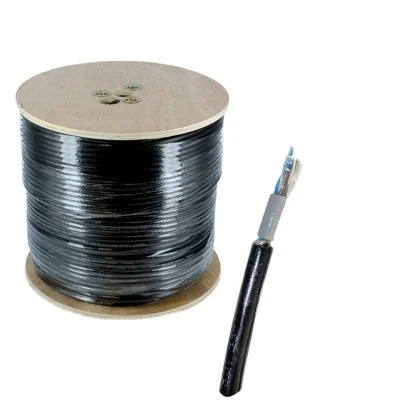 szadp outdoor double jacket  23awg bare copper/CCA utp cat6 lan cable /network cable