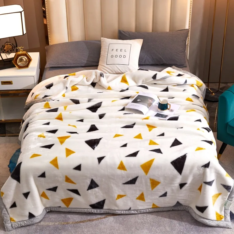High Quality Luxury Thicken Flannel Fleece Blanket King Size Winter 2ply Raschel Blanket for Bedding