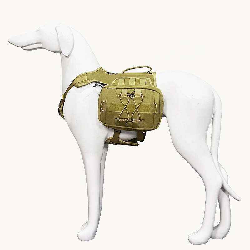 Molle System Tactical Dog Harness Vest Safety Easy Control K9 Dog Backpack Training Harnesses for Large Medium Sized