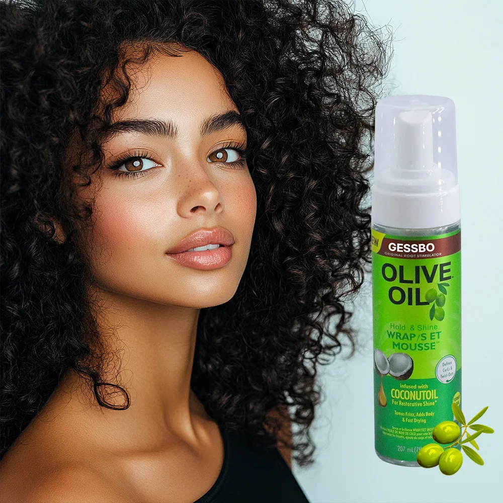 Popular Olive Oil Foaming Hold Hair Spray foam hair wax Olive Oil Mousse