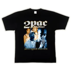 2PAC BIGGIE SMALLS Wholesale High Quality Mens T Shirt Streetwear Oversized West coast Hip Hop 100% Cotton  Vintage T Shirts