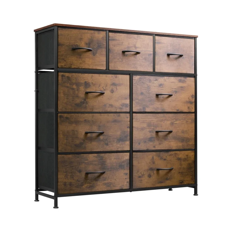 Hot Selling Vintage Industrial Chest Of Drawers 2024 Sideboard Metal & Wood 12 Drawers Cabinet Buffet