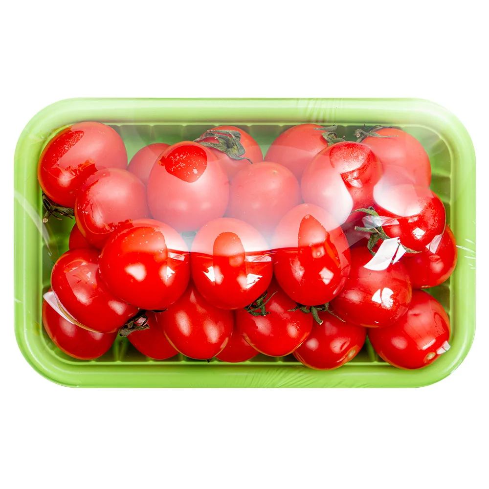 Factory Direct Sale food grade colorful fruit packing tray in the supermarket display with PP plastic durable and stackable-easy