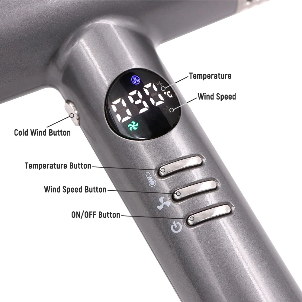 Professional salon High Speed Hair Dryer BLCD 1650W 110,000 RPM