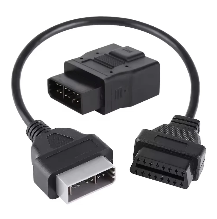 Black Car OBDII OBD2 16 16pin OBD 2 Consult To OBD1 14 Pin 14pin Female Connector Adapter Scanner Diagnostic Cable For Nissan