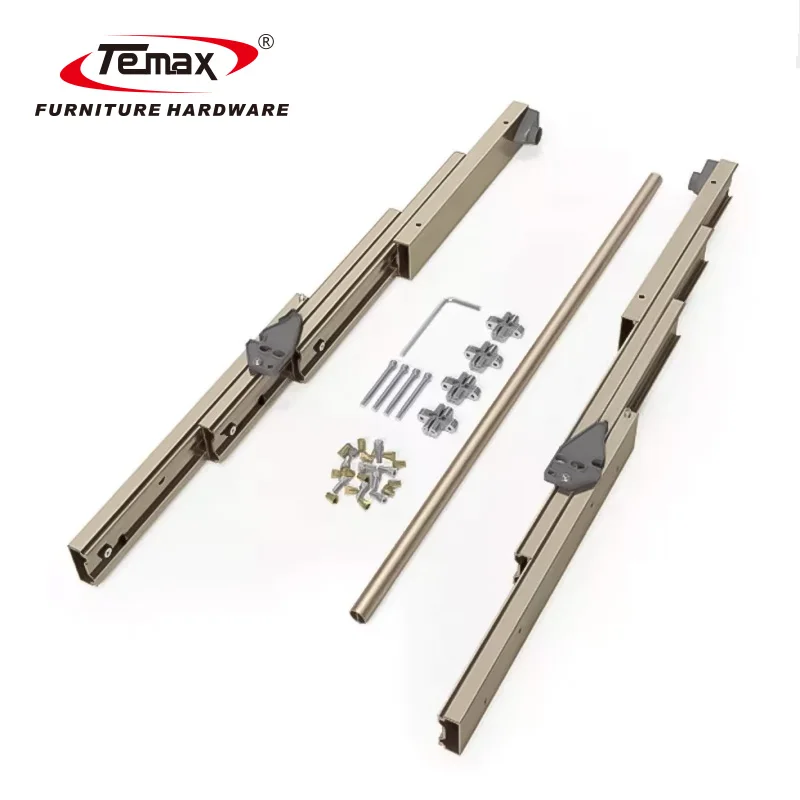 Temax high quality concealed invisible flat push rotating dining table for furniture hardware