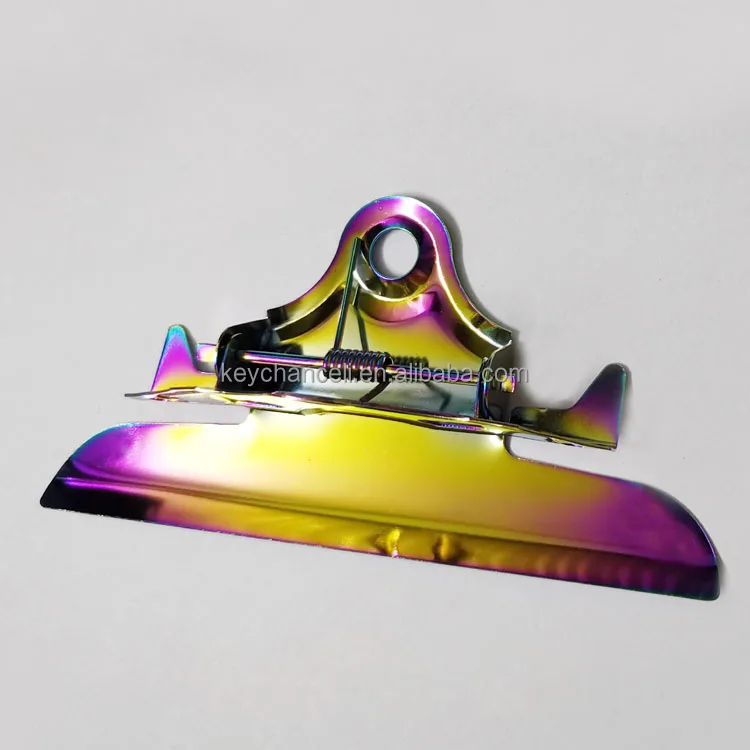 146mm iridescent rainbow jumbo large big metal butterfly clipboard clip
