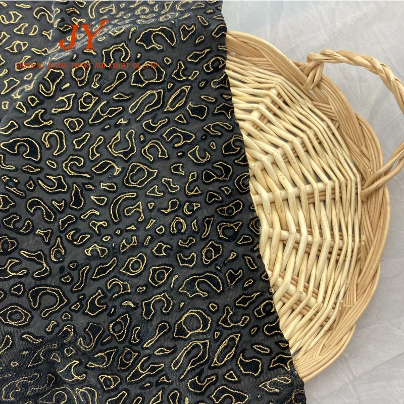 
A0565 New Design Soft shiny foil Velvet Dress Fabric Burnout Silk Velvet Fabric 