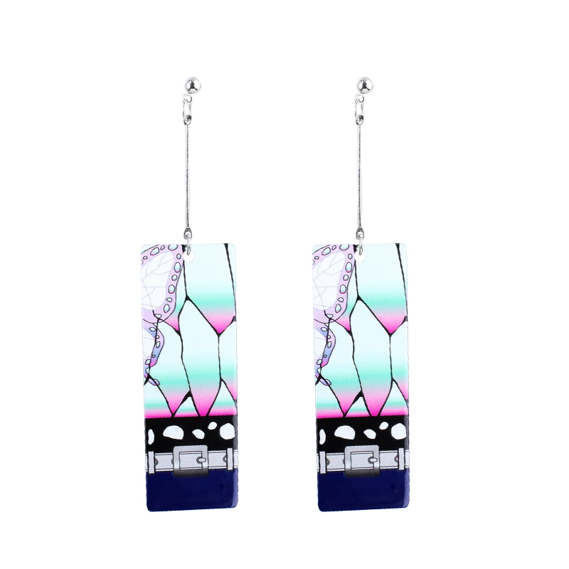 New Fashion Anime Earrings for Women Demon Slayer Kimetsu no Yaiba Blade of Ghost Earrings pendientes acrilicos novedades