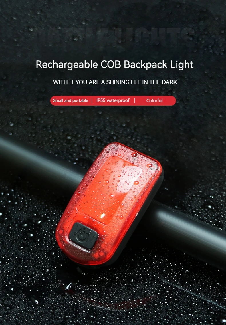 Led Waterproof Safety Fit Cycling Light USB charge Tail Bicycle Light set on saddle tube 90lm