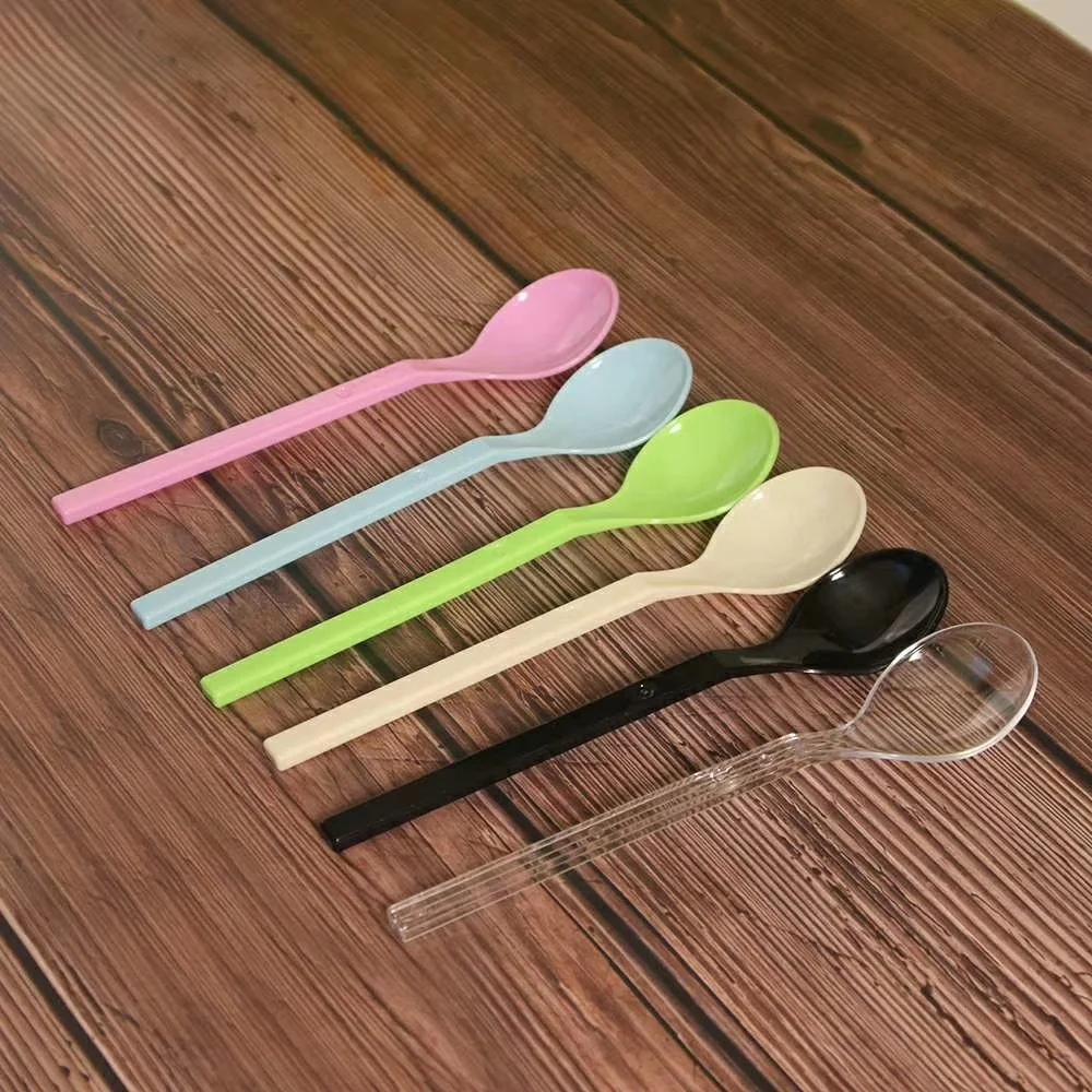 ice cream blue plastic spoon
