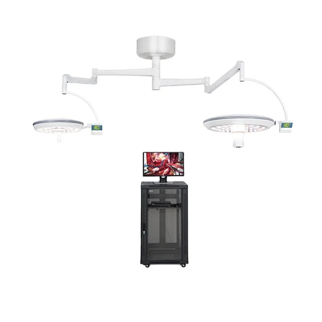 Medical Equipment HLED-700/500A-TV LED surgical lamp 3 Arms ceiling LED light shadowless operating lamp with SONY camera