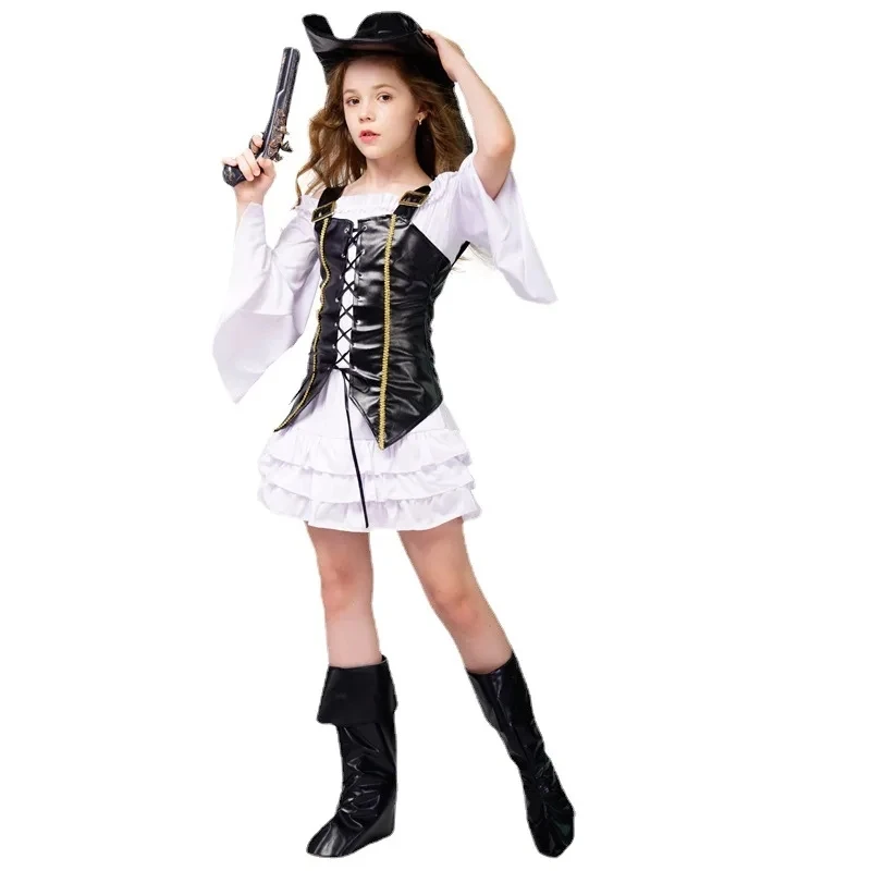 New Arrival Kid Fancy Costume 2024 Carnival Show Stage Role Playing Dress-up Funny Pirate Party Costume for Girl
