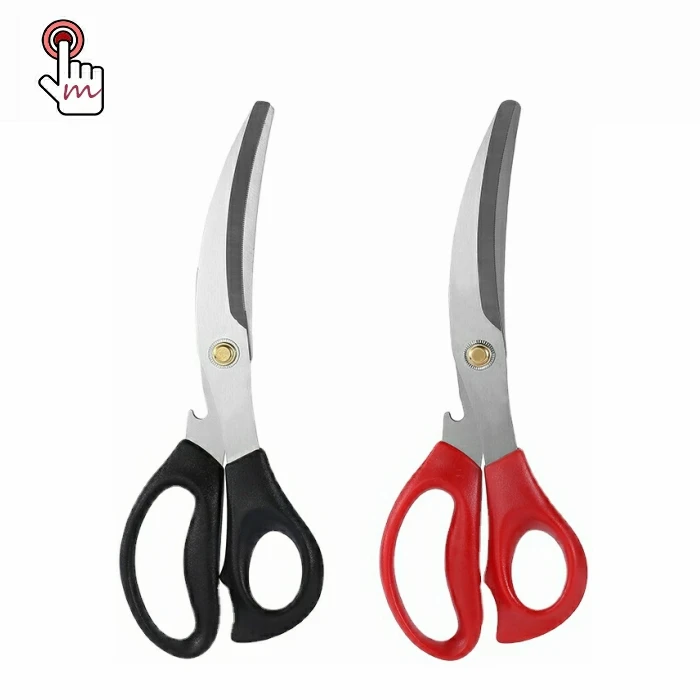 Home stainless steel clever multifunction professional laser Seafood shrimp crab scissors kitchen scissors shears set multi