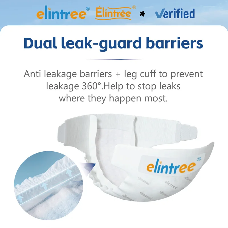 Elintree factory OEM and ODM Premium Soft Surface Custom Disposable Baby Diapers Wholesale
