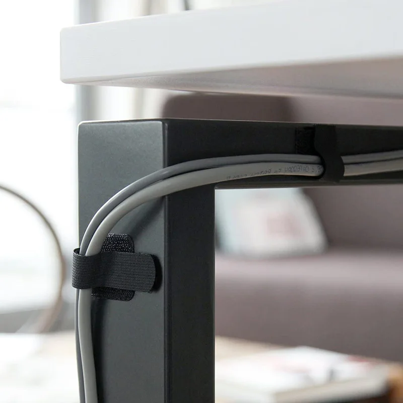 Self-Adhesive Cable Cord Labels Wire Labels Write On Hook and Loop Cable Ties Cord Tags for Cable Management and Identification