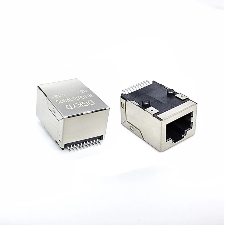 TAB-UP gigabit integrated transformer RJ45 network connector without light with shielding SMT DGKYD