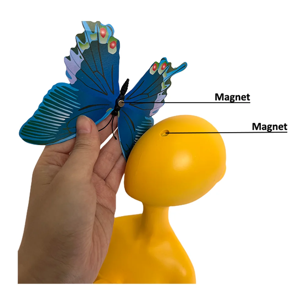 Crafts Ample Cutie Ornament Artistic Woman Body Statue Magnet for Home Decor Figurine Resin with Butterfly Big Ass Girl Female