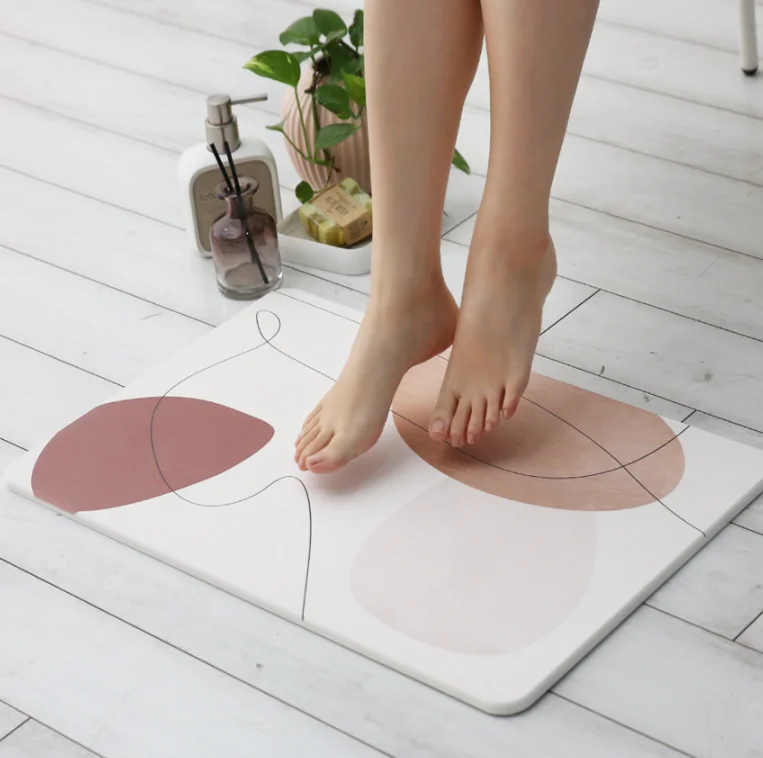 Wellyoung stone bath mat Non-Slip Quick Drying Bathroom Floor Mat  for bathroom