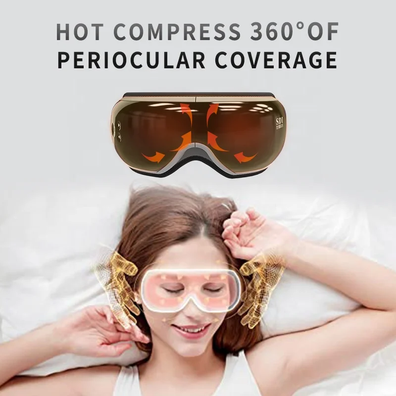 SD-200 ABS 4 modes Air pressure Wireless intelligent heating electric vibrating  eye massager release brain fatigue