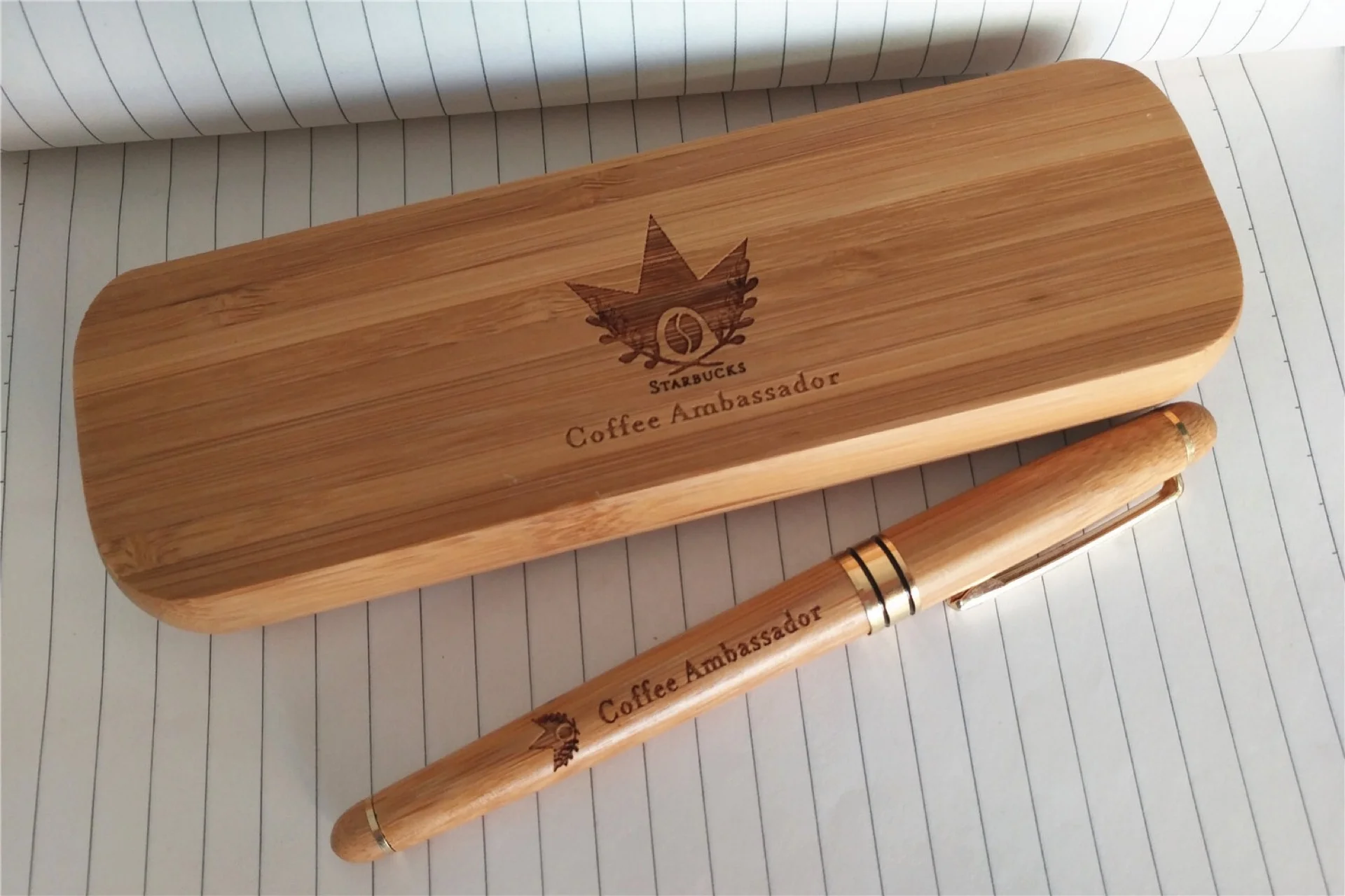 High Quality Luxury Custom Logo Maple Wooden Ballpoint Pen With Wooden Pen Box Case