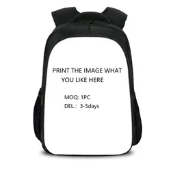 MOQ 1 pc custom design polyester students children school bags students backpack printing bookbags for teens girls and boys