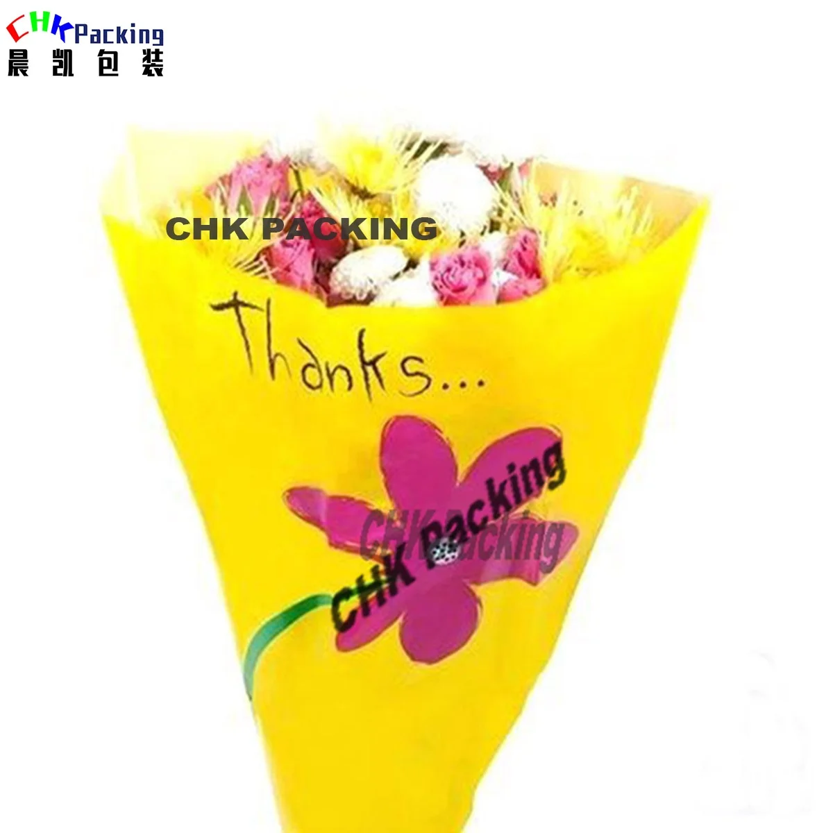 trapezoid bag  transparent flower sleeve Trapezoid Packaging Cellophane Vegetable bag manufacture supplier exporter factory