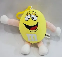 Factory Direct Sales Milk Chocolate MM Soft Toy Doll Doll Machine Pendant M Beans Key Chain Toys